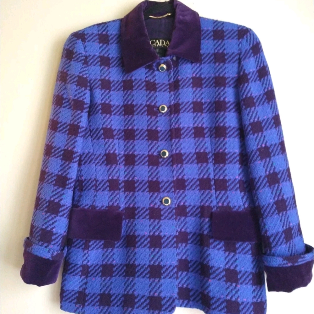 Vintage 1990s Escada By Margaretha Ley Wool Jacket Sz 38